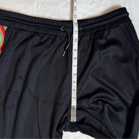 NWT Paul Smith Joggers Track Pants in Black with Swirl Stripe Women's Size XL - Picture 11 of 12